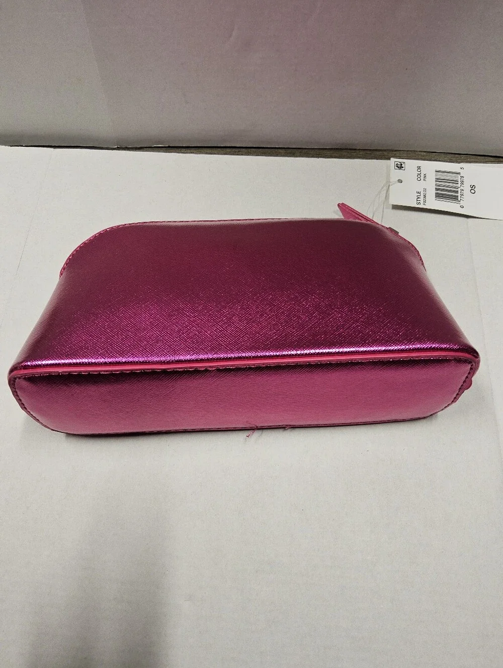 NWT Pink Metallic Zip Pouch and purple zip jewelry case